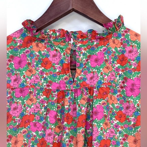 J.CREW Smocked Puff-Sleeve Top in Liberty® Meadow Song Fabric | Small - Picture 8 of 14